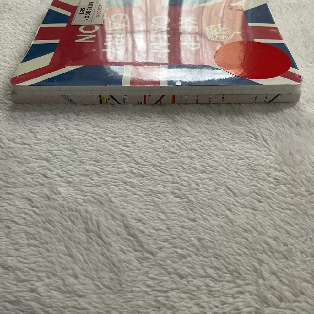 Cavallini London Notebook Set NWT Keep Calm Carry On Union Jack Tube Map